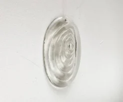 Porte-manteau mural en verre artistique scandinave vintage, années 1970