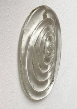 Porte-manteau mural en verre artistique scandinave vintage, années 1970