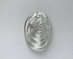 Porte-manteau mural en verre artistique scandinave vintage, années 1970