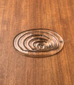 Porte-manteau mural en verre artistique scandinave vintage, années 1970