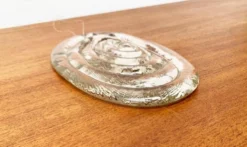 Porte-manteau mural en verre artistique scandinave vintage, années 1970