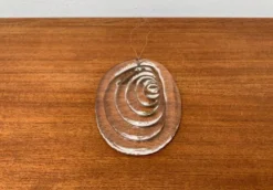 Porte-manteau mural en verre artistique scandinave vintage, années 1970