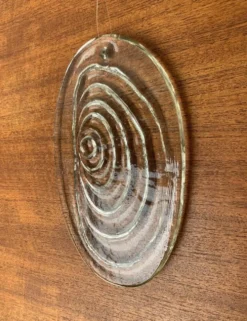 Porte-manteau mural en verre artistique scandinave vintage, années 1970