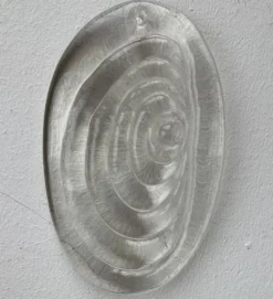 Porte-manteau mural en verre artistique scandinave vintage, années 1970