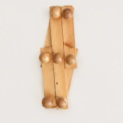 Portemanteau mural extensible en bois clair, années 80