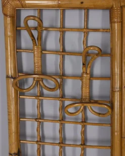 Porte-manteau mural italien en bambou, années 1960