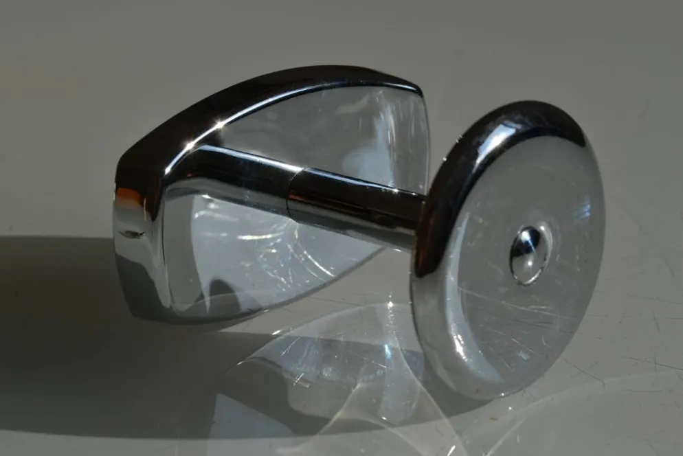 Porte manteau mural à 1 patère métal chromé vintage 80's