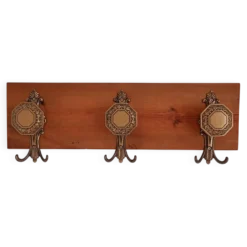 Portemanteau mural 3 patères laiton vcr italy - décoration vintage