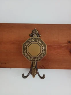 Portemanteau mural 3 patères laiton vcr italy - décoration vintage
