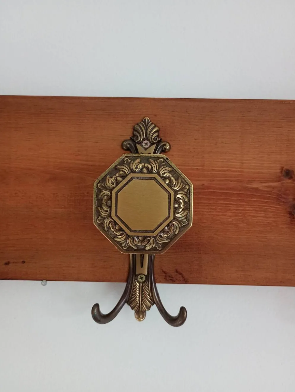 Portemanteau mural 3 patères laiton vcr italy - décoration vintage