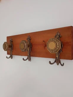 Portemanteau mural 3 patères laiton vcr italy - décoration vintage