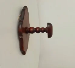 Porte manteau mural vintage art populaire en bois massif sculpté