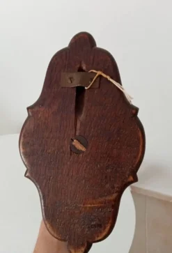 Porte manteau mural vintage art populaire en bois massif sculpté