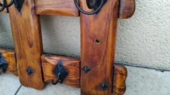 Porte manteau mural vintage bois année 80