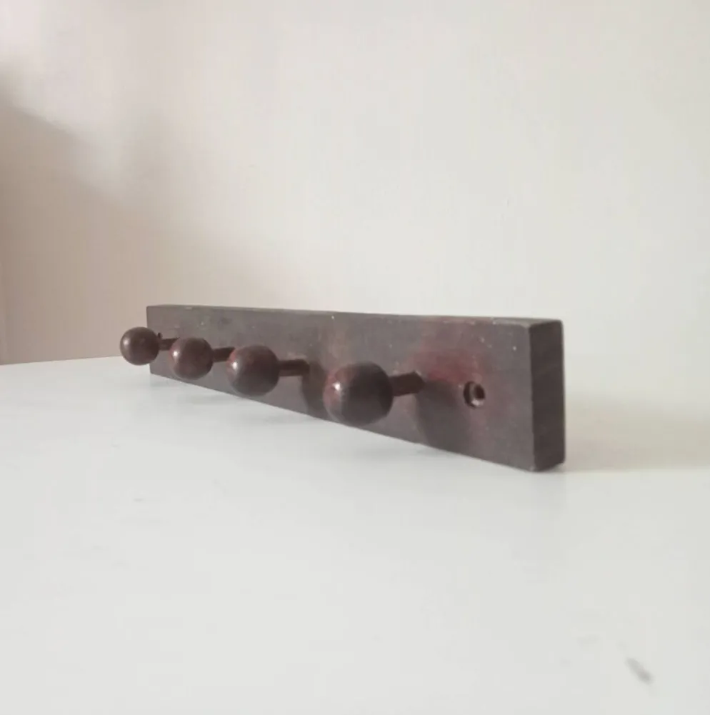 Porte manteau mural vintage en bois