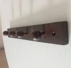 Porte manteau mural vintage en bois