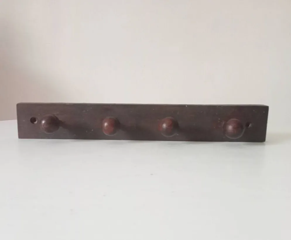 Porte manteau mural vintage en bois