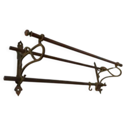 Porte-manteau mural vintage en cuivre / porte-manteau suspendu