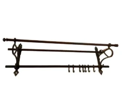 Porte-manteau mural vintage en cuivre / porte-manteau suspendu