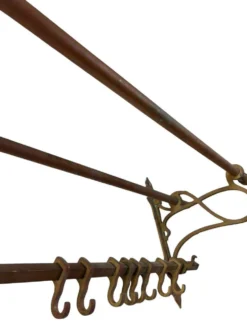Porte-manteau mural vintage en cuivre / porte-manteau suspendu