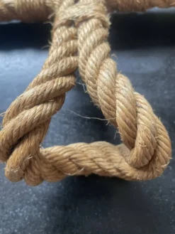 porte-manteau mural vintage en corde tressée