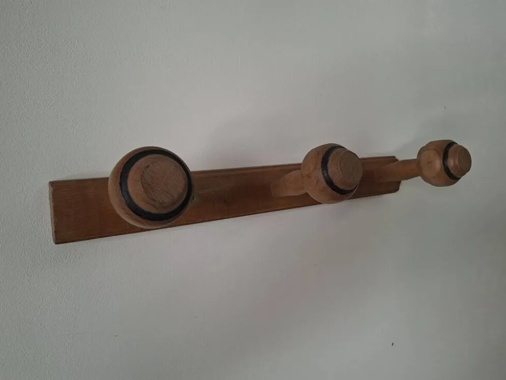Porte manteau mural vintage en bois
