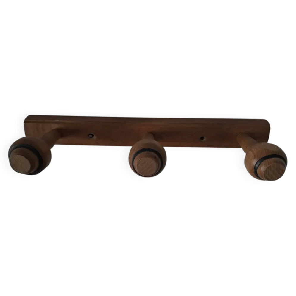 Porte manteau mural vintage en bois