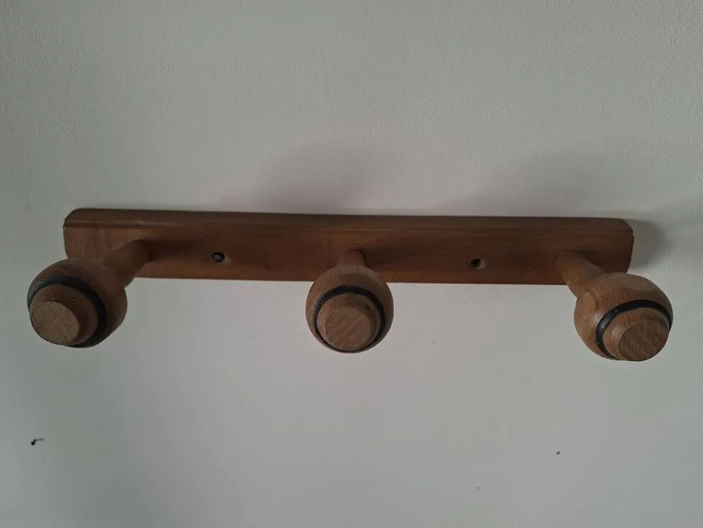 Porte manteau mural vintage en bois