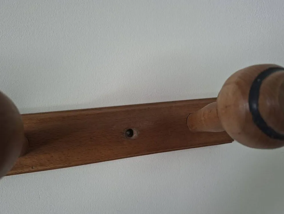 Porte manteau mural vintage en bois