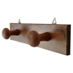 Porte manteau mural vintage en bois