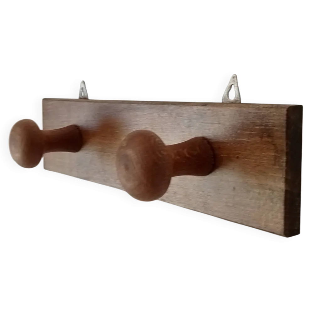 Porte manteau mural vintage en bois