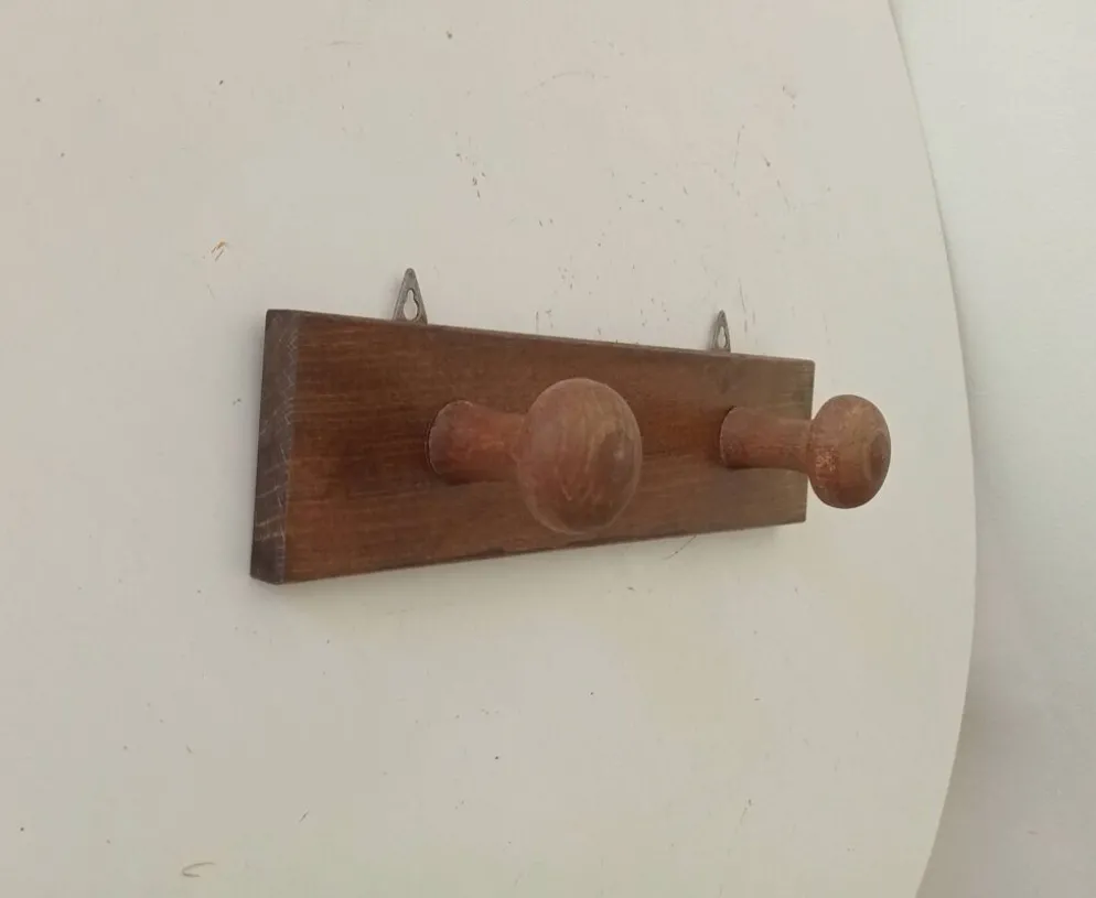 Porte manteau mural vintage en bois