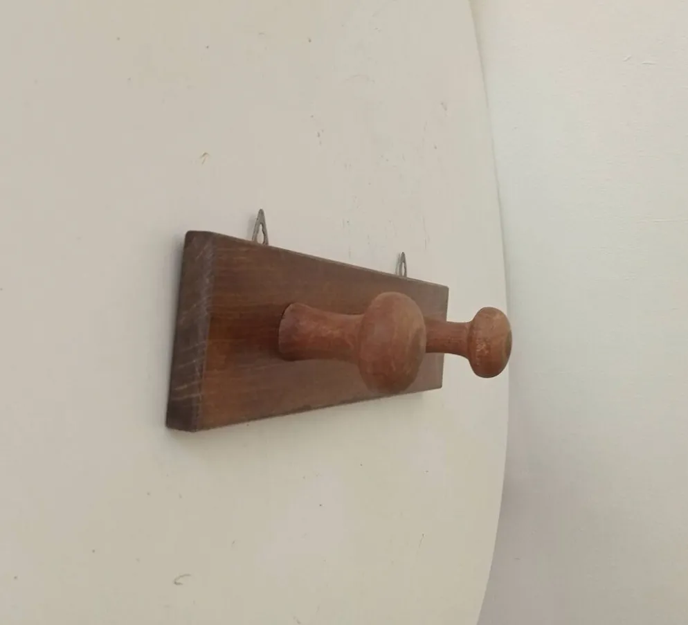 Porte manteau mural vintage en bois