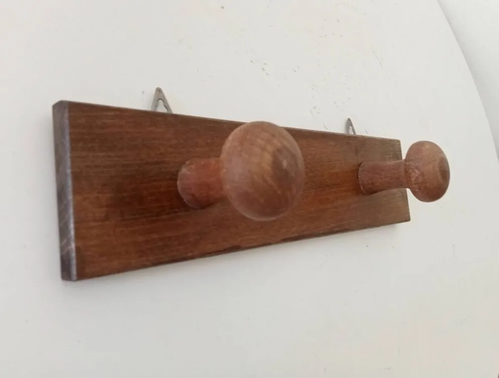 Porte manteau mural vintage en bois