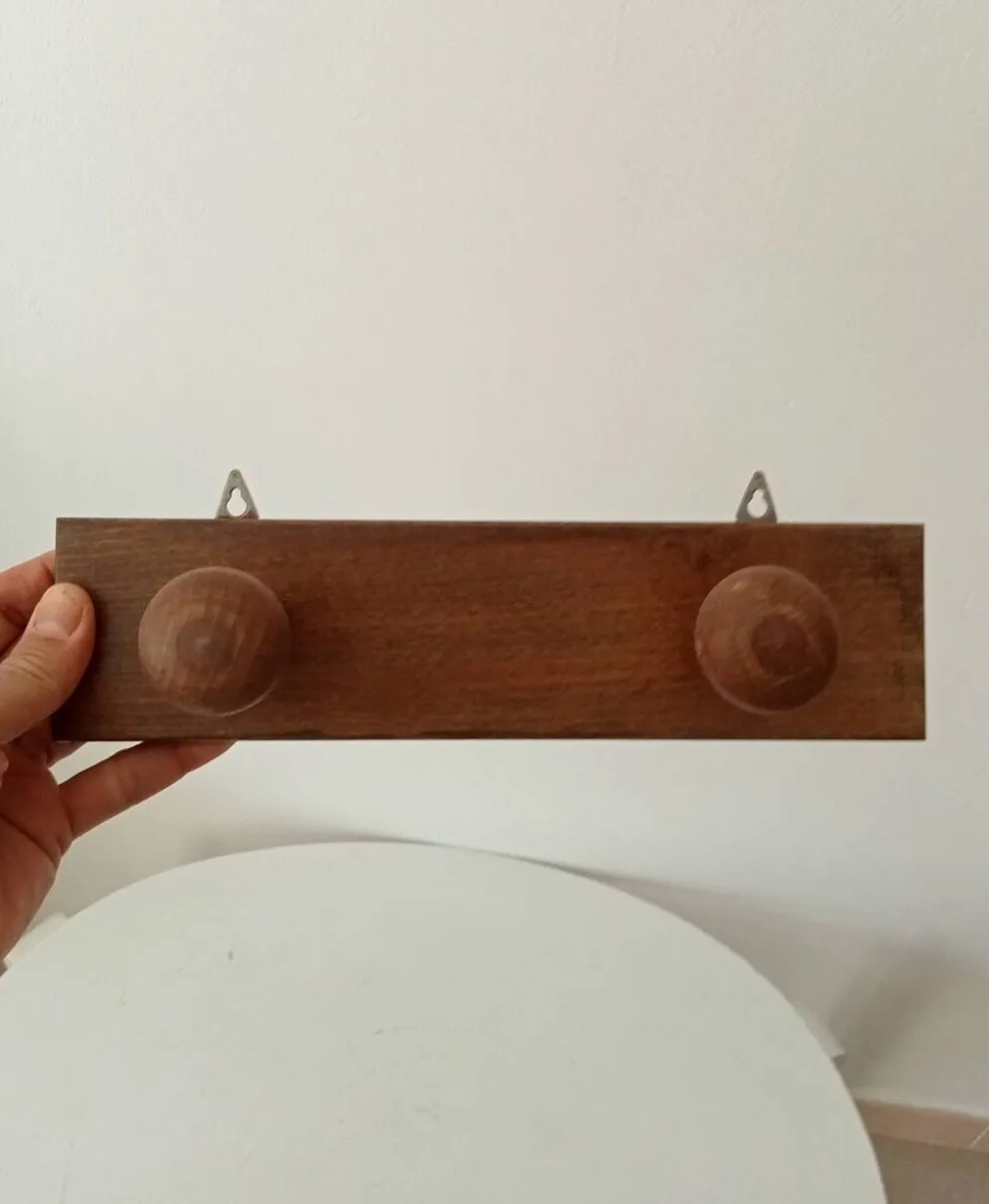 Porte manteau mural vintage en bois