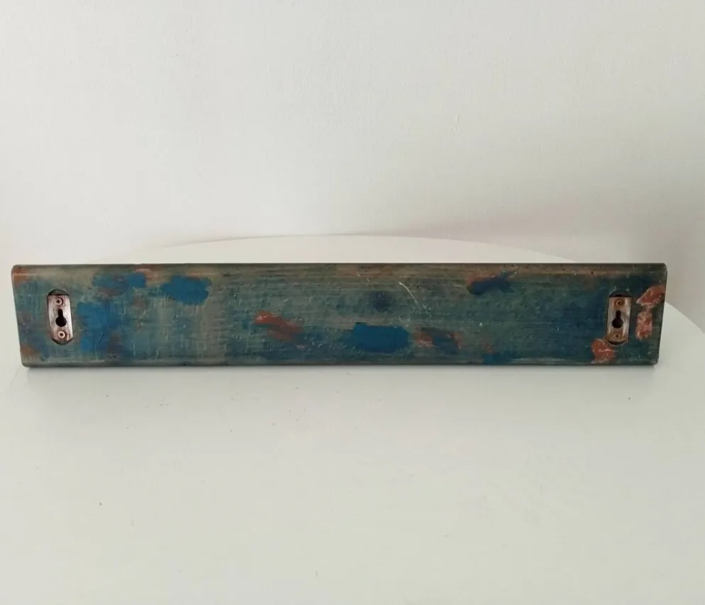Porte manteau mural vintage en bois laqué années 60