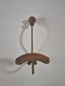 Porte-manteau patère murale vintage années 60 Bois et metal