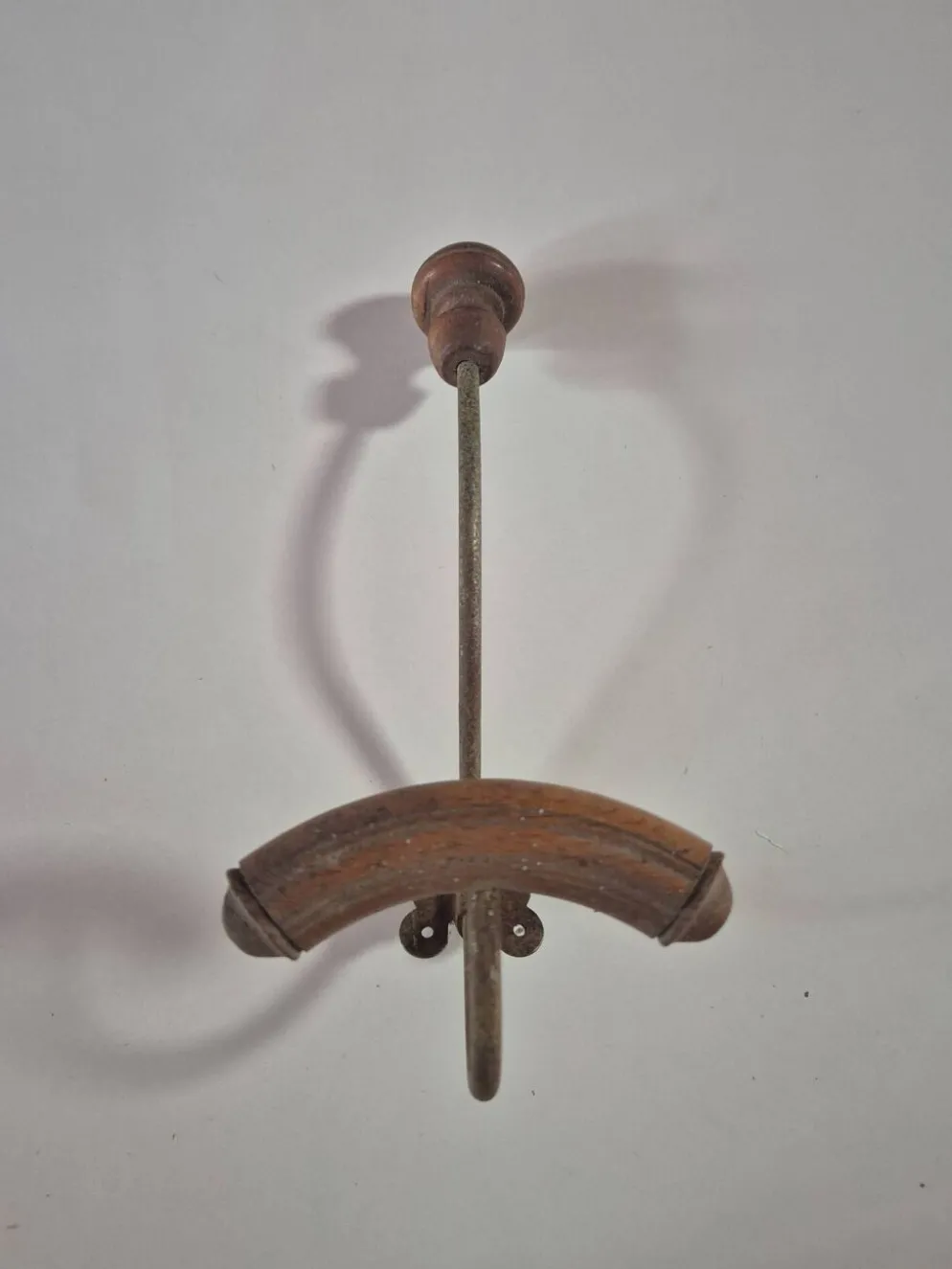 Porte-manteau patère murale vintage années 60 Bois et metal