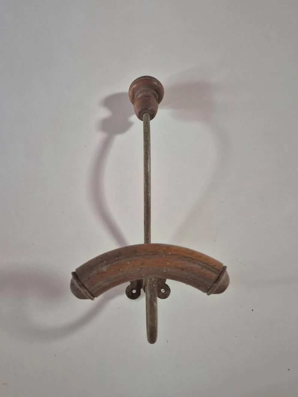 Porte-manteau patère murale vintage années 60 Bois et metal