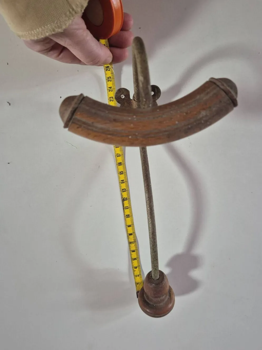 Porte-manteau patère murale vintage années 60 Bois et metal