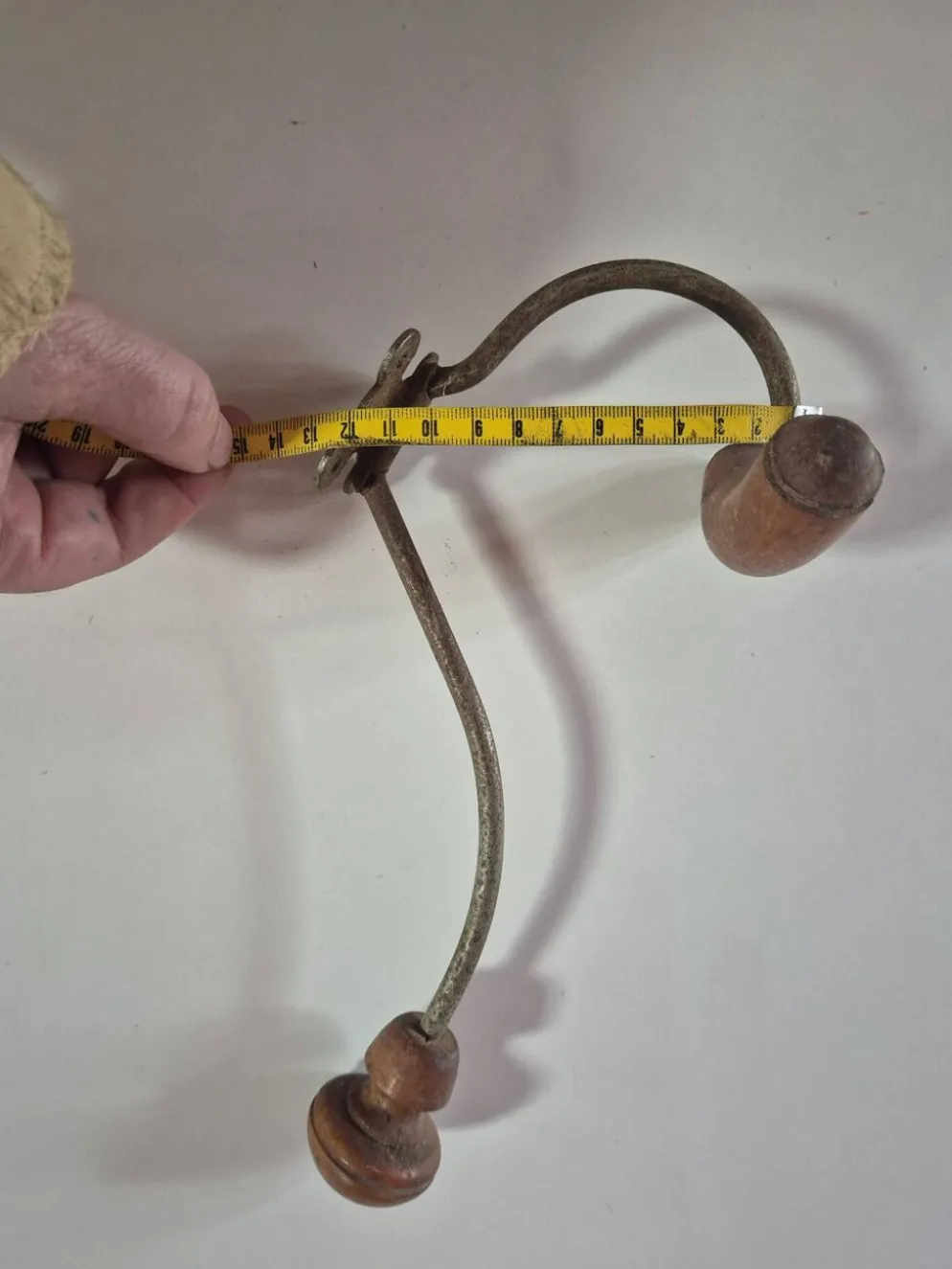 Porte-manteau patère murale vintage années 60 Bois et metal