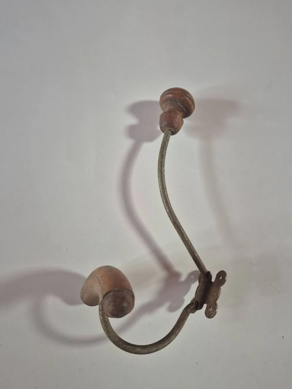 Porte-manteau patère murale vintage années 60 Bois et metal