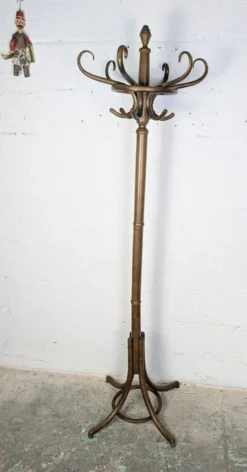 Porte-manteau perroquet bistrot en bois courbé