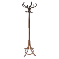 Portemanteau perroquet bois massif, style baumann