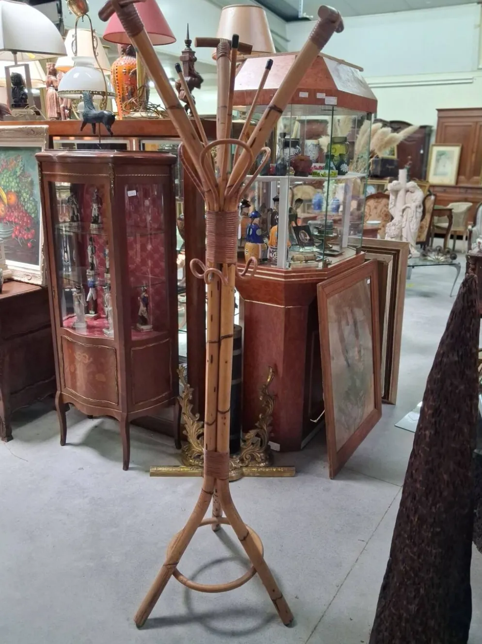 Porte-manteau Perroquet en Bambou et Rotin