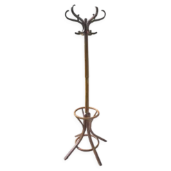 portemanteau perroquet, en bois de teinte foncée