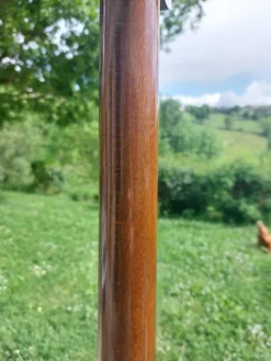 portemanteau perroquet, en bois de teinte foncée