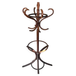 Porte manteau perroquet en bois courbé tête pivotante - style Thonet