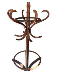 Porte manteau perroquet en bois courbé tête pivotante - style Thonet