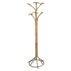 Portemanteau perroquet en rotin et bambou